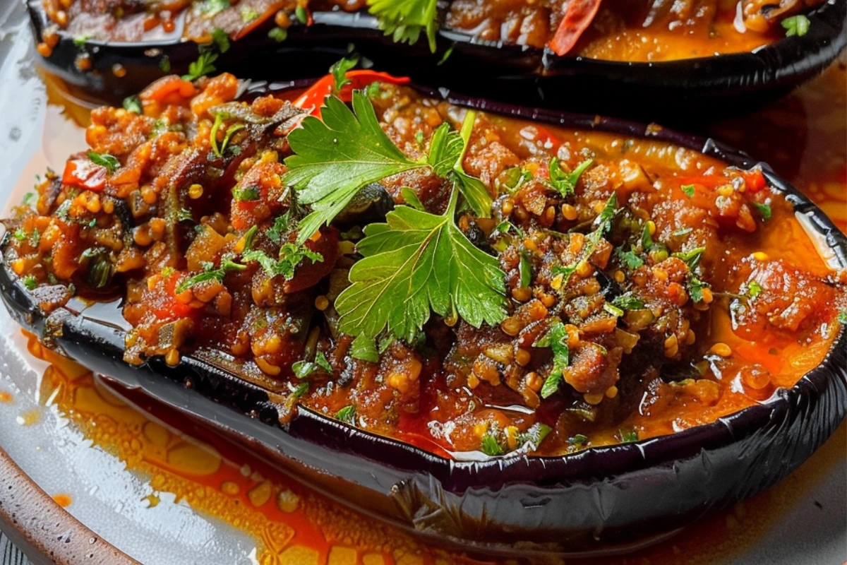 Turkish Stuffed Eggplant Karniyarik