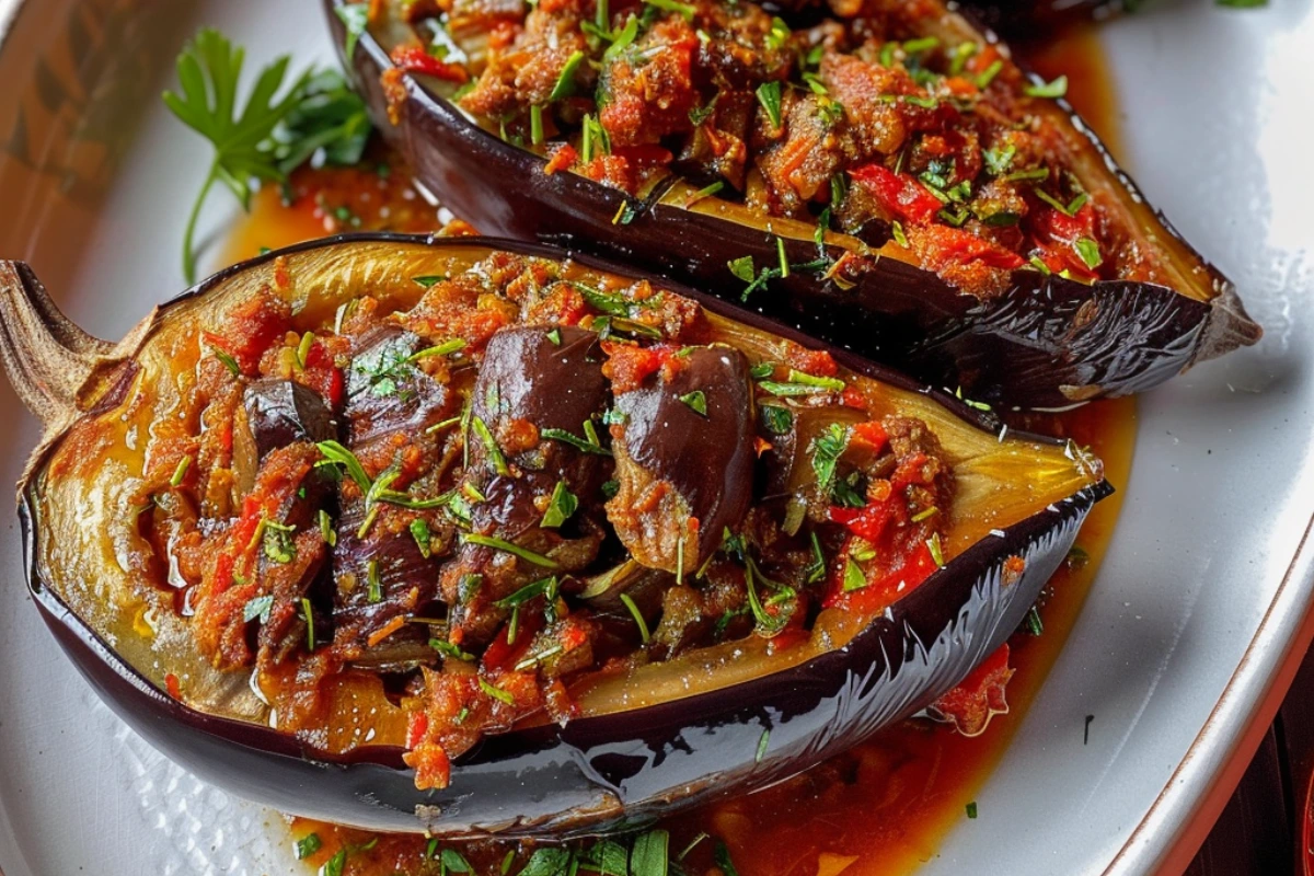 Turkish Stuffed Eggplant Karniyarik