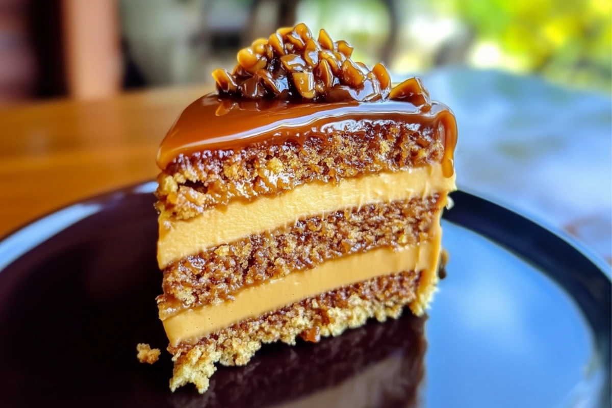 Gooey Coffee Caramel Cake