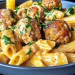 easy Chicken Meatball Pasta
