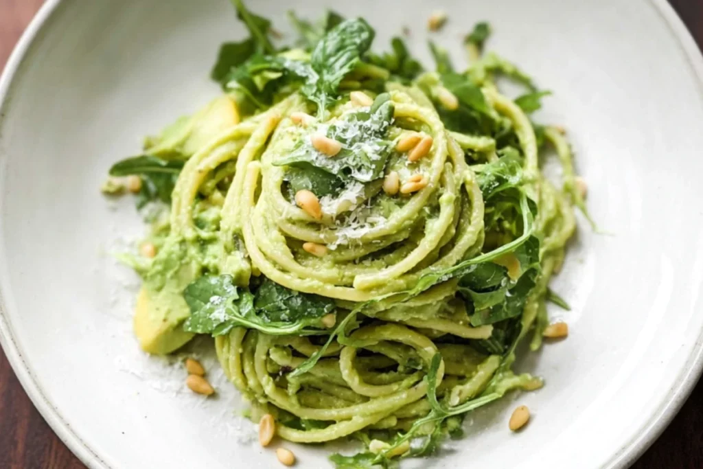 Avocado Pasta with Lemon and Arugula