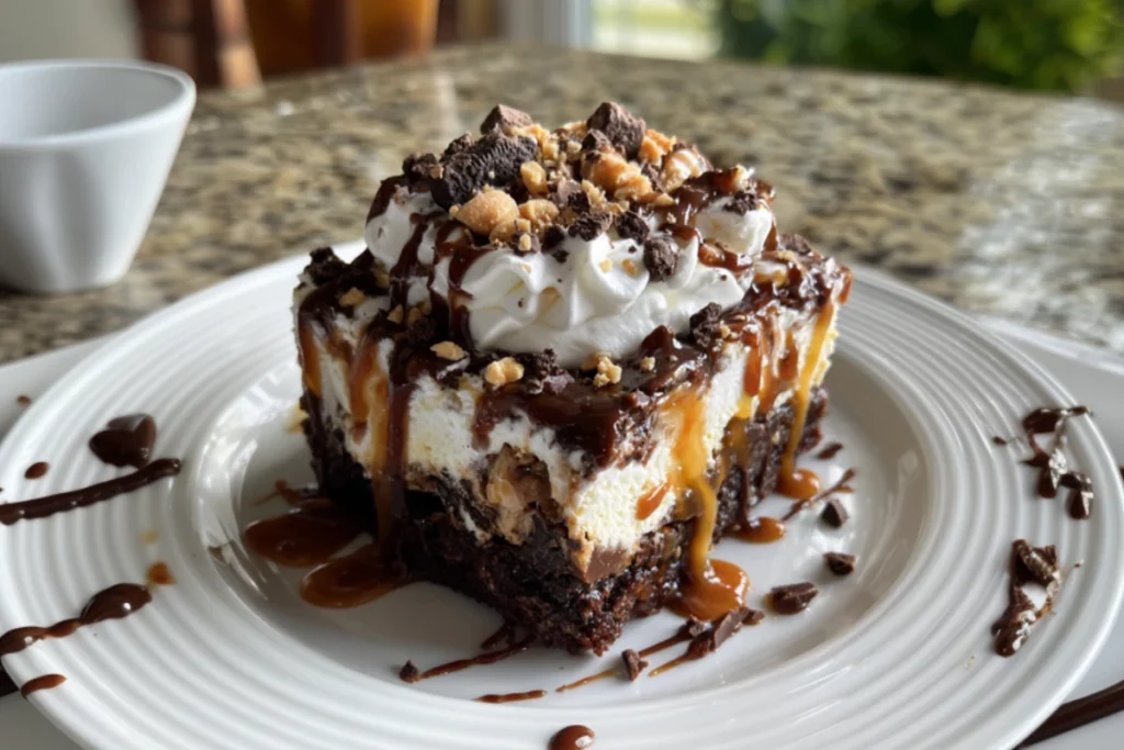 Homemade Chocolate Brownie Ice Cream Cake