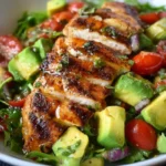 Homemade Grilled Chicken Avocado Salad