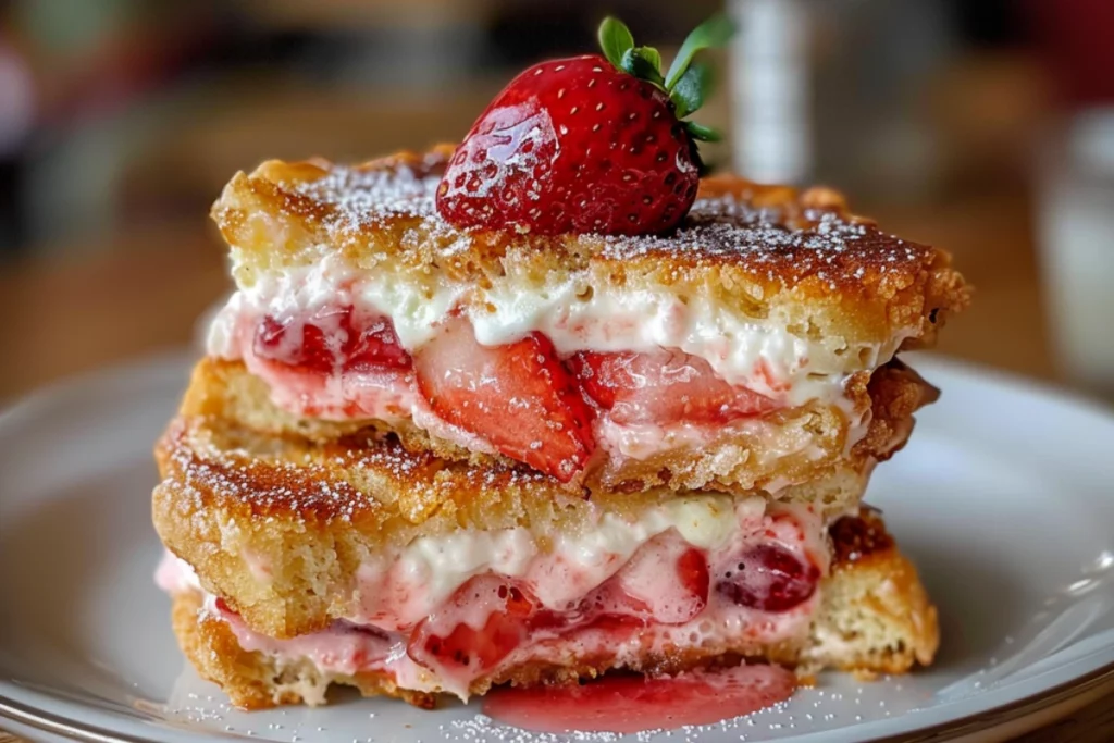 Fried Strawberry Cheesecake Sandwiches