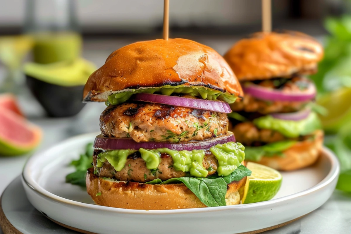 Irresistible Healthy Grilled Turkey Burgers - foodiecharm.com